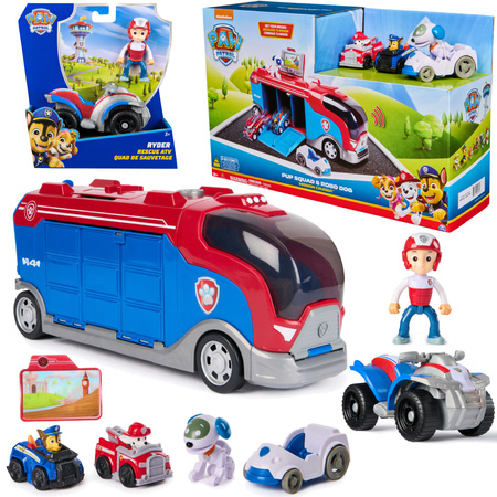 Psi Patrol Patrolowiec Z Pojazdami Mission Cruiser Zestaw + Figurki + Pojazd Rydera