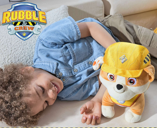 Psi Patrol Maskotka Rubble pluszak Rubble i jego ekipa 30 cm