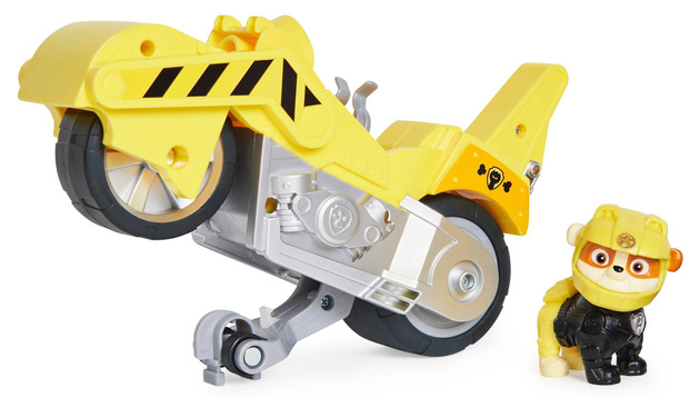Psi Patrol 2w1 Rubble Deluxe Moto Pups Motopieski Żółty Motocykl Motor Pojazd + figurka