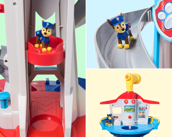 Ogromna wieża obserwacyjna Psi Patrol 81 cm z bohaterskim Chase'm i pojazdem