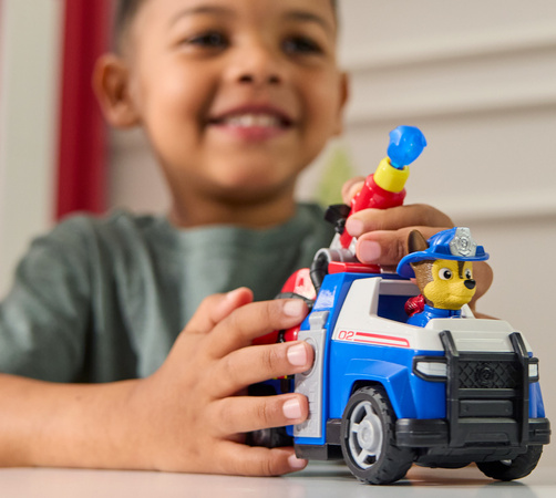 Psi Patrol Fire Rescue Pojazd z figurką Radiowóz policyjny Chase z pociskami wodnymi