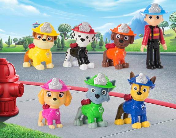 Psi Patrol Fire Rescue Remiza Strażacka Wóz Marshall Straż + Zestaw 7 Figurek i Akcesoria