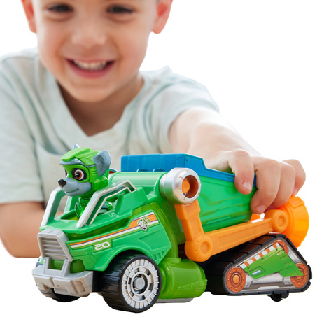 Psi Patrol Rocky Ciężarówka Pojazd Truck + Figurka The Movie Wielki Film + maskotka Rocky 15 cm