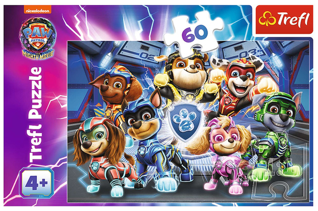Trefl Puzzle 60 elementów Psi Patrol Przygody Bohaterów Miasta