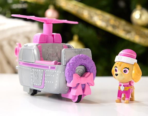 Psi Patrol świąteczny Pojazd z figurką Skye Helikopter i Figurka