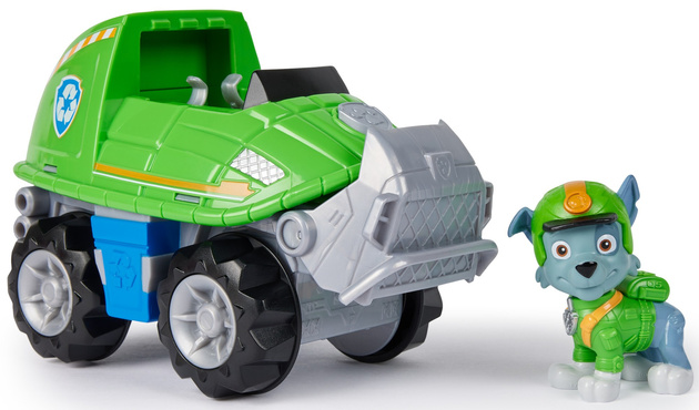 Zestaw Psi Patrol Jungle Pups Pojazd Rocky'ego + figurka