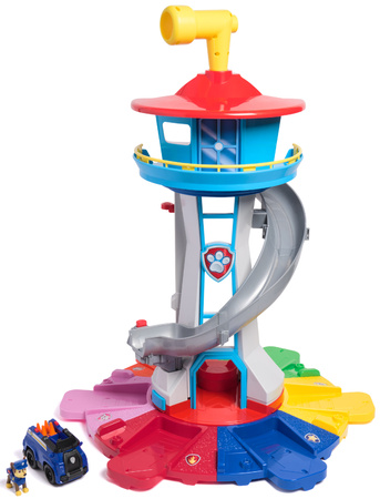 Ogromna wieża obserwacyjna Psi Patrol 81 cm z bohaterskim Chase'm i pojazdem