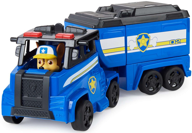 Psi Patrol 2w1 Chase Big Truck Pups Ciężarówka policyjna figurka i pojazd ratunkowy Wyrzutnia