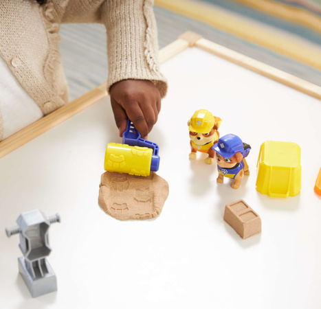 Psi Patrol Zestaw do budowania Rubble&Crew Rubble i jego ekipa Piesek Rubble i Mix + Kinetic Sand + akcesoria
