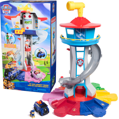 Ogromna wieża obserwacyjna Psi Patrol 81 cm z bohaterskim Chase'm i pojazdem