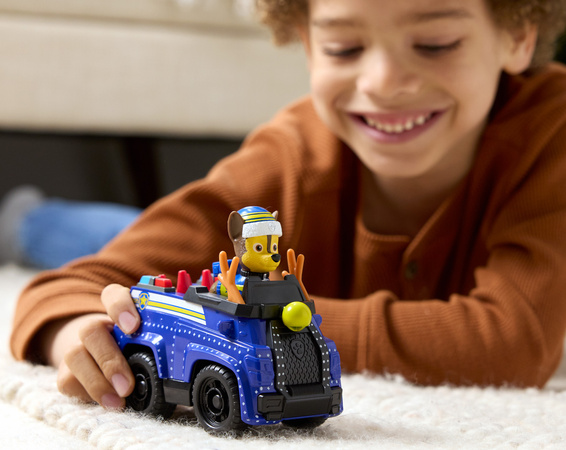 Psi Patrol świąteczny Pojazd z figurką Radiowóz policyjny Chase Holiday Cruiser