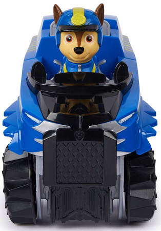 Zestaw Psi Patrol Jungle Pups Pojazd Chase'a + figurka i maskotka Chase 23 cm