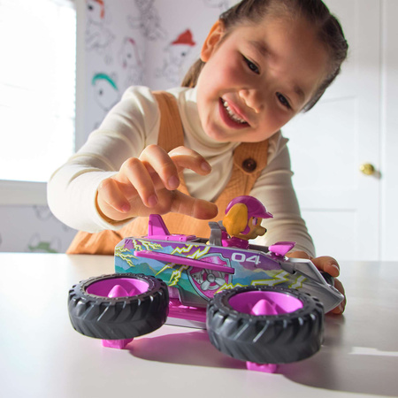 Zestaw Psi Patrol Skye pojazd odrzutowiec Rescue Wheels+ figurka i maskotka 15 cm