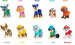Psi Patrol Zestaw 10 Figurek Liberty Everest Marshall Skye Rex Ruchome