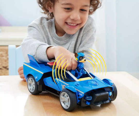 Psi Patrol Pojazd Radiowóz Transformujący Kosmiczny Figurka Chase Deluxe 2w1 Wielki Film