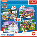 Puzzle Trefl Psi Patrol 4w1 Psie Sprawy Paw Patrol 4+