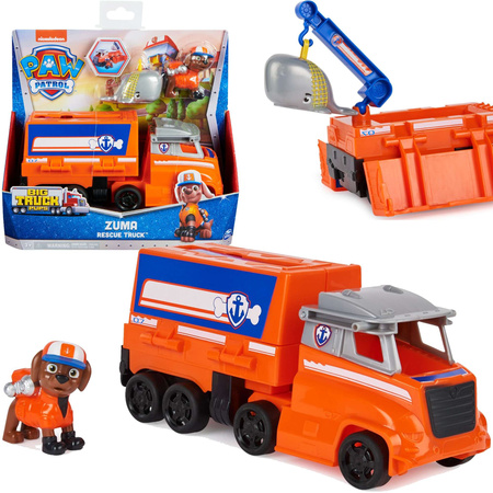 Psi Patrol 3w1 Zuma Big Truck Pups Pojazd ratunkowy Ciężarówka Dźwig figurka Wieloryb