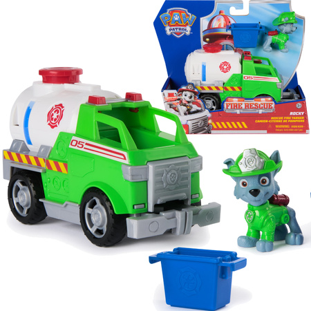 Psi Patrol Fire Rescue Pojazd cysterna i figurka Rocky'ego