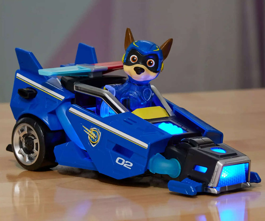 Psi Patrol Chase krążownik pojazd The Mighty Movie Wielki Film Zestaw figurka światło dźwięk
