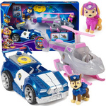 Psi Patrol The Mighty Movie Wielki Film Zestaw pojazdy filmowe figurki piesków Skye Chase 2 pack radiowóz helikopter
