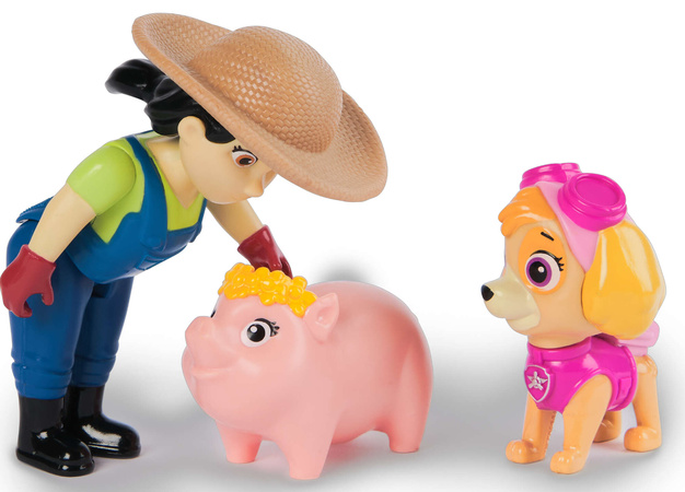Psi Patrol Skye Odważne Pieski Figurki Farmerka Yumi I Świnka Hero Pup Core