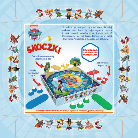 Psi Patrol Towarzyska Gra Planszowa Rodzinna Wyzwanie Skoczki Trefl