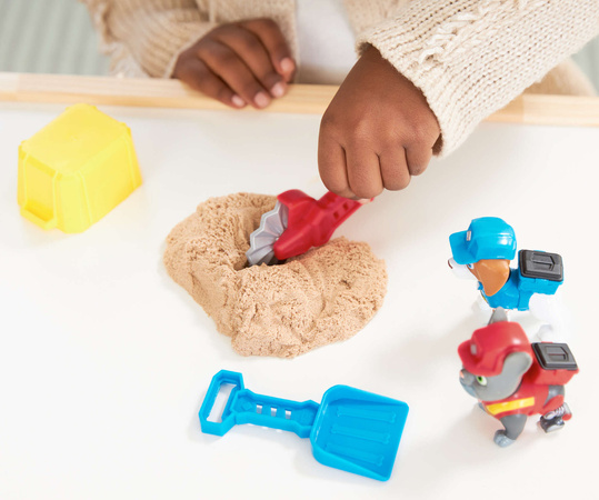 Psi Patrol Zestaw do budowania Rubble&Crew Rubble i jego ekipa Piesek Charger i Wheeler + Kinetic Sand + akcesoria