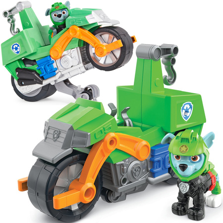 Psi Patrol Moto Pups Rocky figurka i motocykl deluxe Spin Master