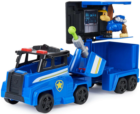 Psi Patrol 2w1 Chase Big Truck Pups Ciężarówka policyjna figurka i pojazd ratunkowy Wyrzutnia