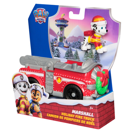 Psi Patrol świąteczny Pojazd z figurką Wóz Strażacki Marshalla