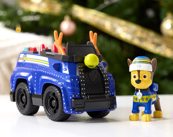 Psi Patrol świąteczny Pojazd z figurką Radiowóz policyjny Chase Holiday Cruiser