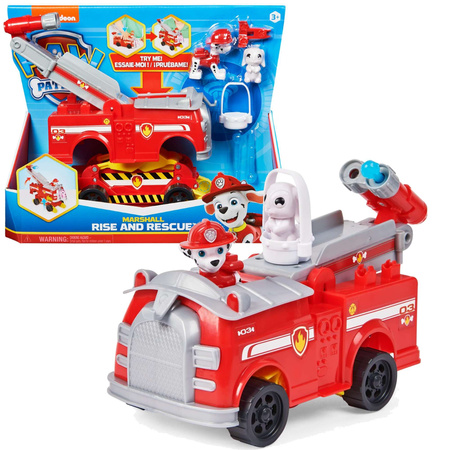 Psi Patrol Marshall Rise and Rescue Transformujący wóz strażacki Pojazd ratunkowy Wyrzutnia + figurka
