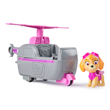 Psi Patrol Pojazd Z Figurką Skye Helikopter + Bedtime Przytulanka Plush Maskotka 25 Cm