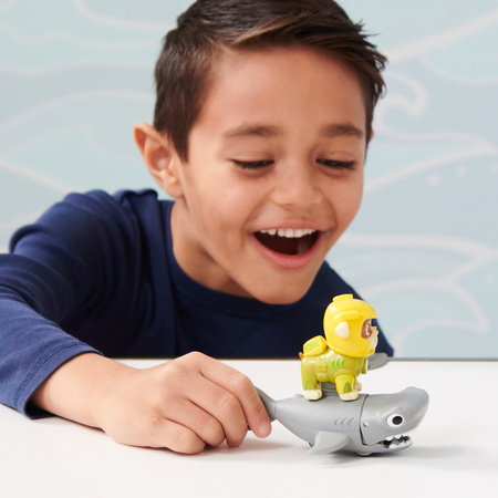 Psi Patrol Aqua Pups Zestaw Figurka Rubble + Ryba Rekin Młot Hammerhead