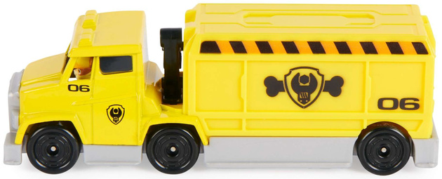 Psi Patrol Rubble Metalowa mini ciężarówka Big Truck Pups True Metal Pojazd żółty