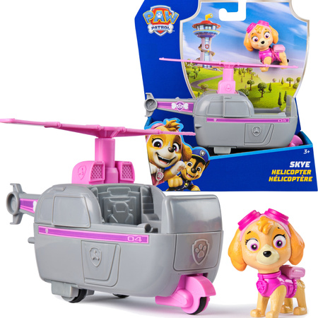 Psi Patrol Pojazd Z Figurką Skye Helikopter + Bedtime Przytulanka Plush Maskotka 25 Cm