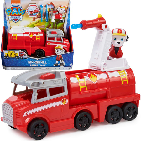 Psi Patrol 2w1 Marshall Big Truck Pups figurka + Pojazd ratunkowy Ciężarówka Cysterna Straż pożarna Wóz Samochód Autko
