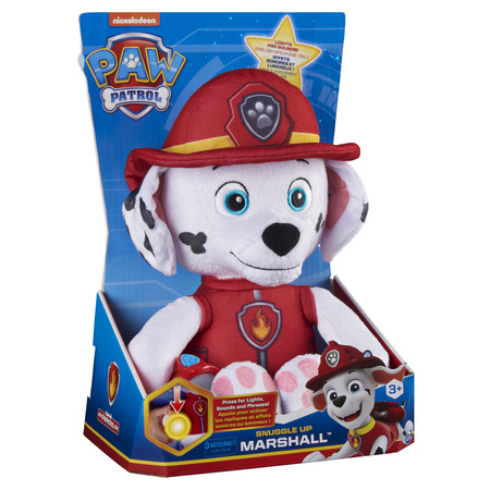 Psi Patrol Marshall maskotka mówiąca z latarką lampka nocna 32 cm