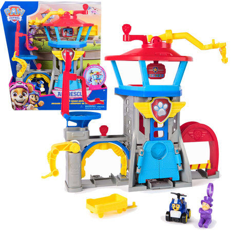 Psi Patrol Air Rescue Zestaw Pup Squad Lotnisko Wieża Lotnicza Airport 30cm + Zestaw figurek Psi Patrol Air Rescue 7 elementów