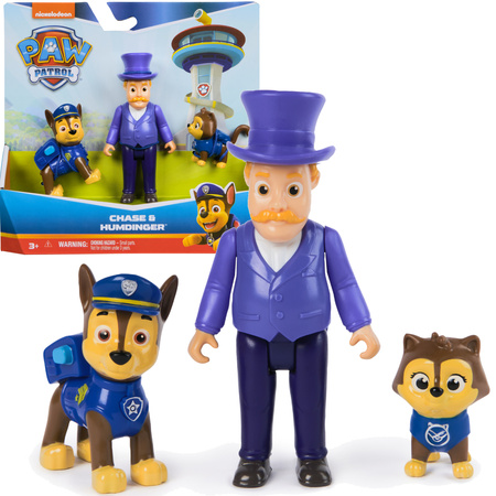 Psi Patrol figurki Chase Burmistrz Humdinger i kotek