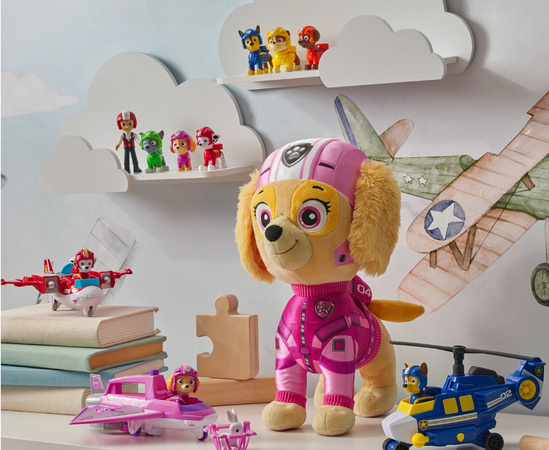 Psi Patrol Air Rescue Skye Odrzutowiec Pojazd 2 Figurki Królik Chwytak + Skye 33 Cm