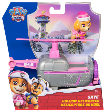 Psi Patrol świąteczny Pojazd z figurką Skye Helikopter i Figurka