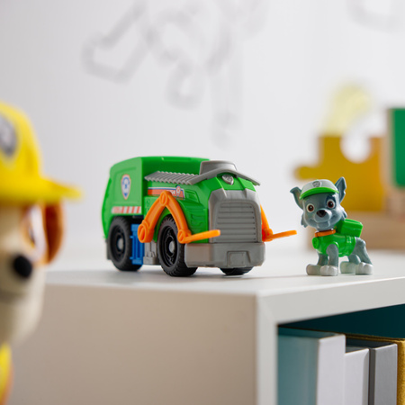 Psi Patrol Rocky Pojazd Śmieciarka Recyklingowy Z Figurką