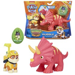 Psi Patrol Dino Rescue Rubble  Figurka I Dinozaur Triceratops + Niespodzianka