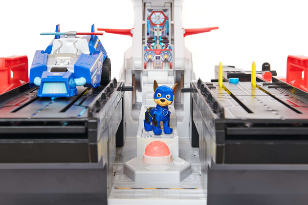 Psi Patrol The Mighty Movie Wielki Film wielka interaktywna baza lotniskowiec statek i Chase figurka + pojazd