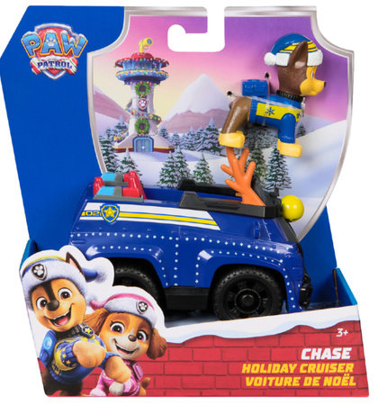 Psi Patrol świąteczny Pojazd z figurką Radiowóz policyjny Chase Holiday Cruiser