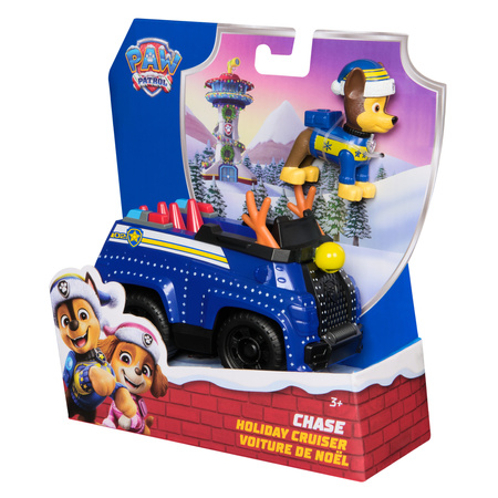 Psi Patrol świąteczny Pojazd z figurką Radiowóz policyjny Chase Holiday Cruiser