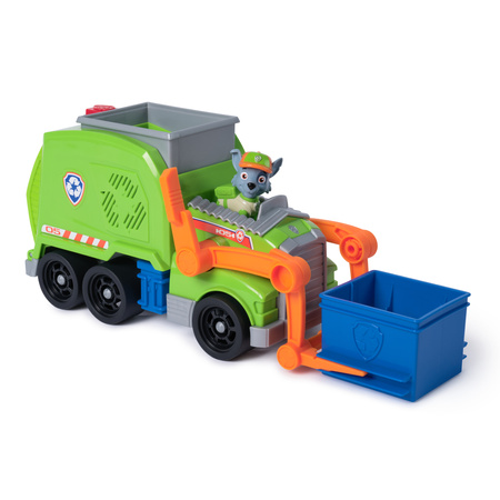 Psi Patrol Pojazd z figurką Śmieciarka Sortująca Rocky'ego Crush'n Roll Recycling Truck