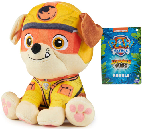 Psi Patrol Jungle Pups Rubble pluszak miękka przytulanka Piesek 18 cm