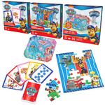 Psi Patrol Zestaw Gier I Puzzli Chińczyk Pop-up Karty Jumbo Talia Do Gry